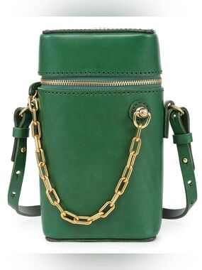 Old Trend Oranda Slim Leather Crossbody with Chain Detail
